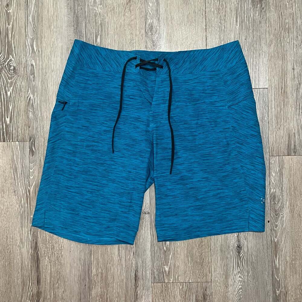 lululemon Current State Board Short 9" Heather Vivid Aqua Size 31